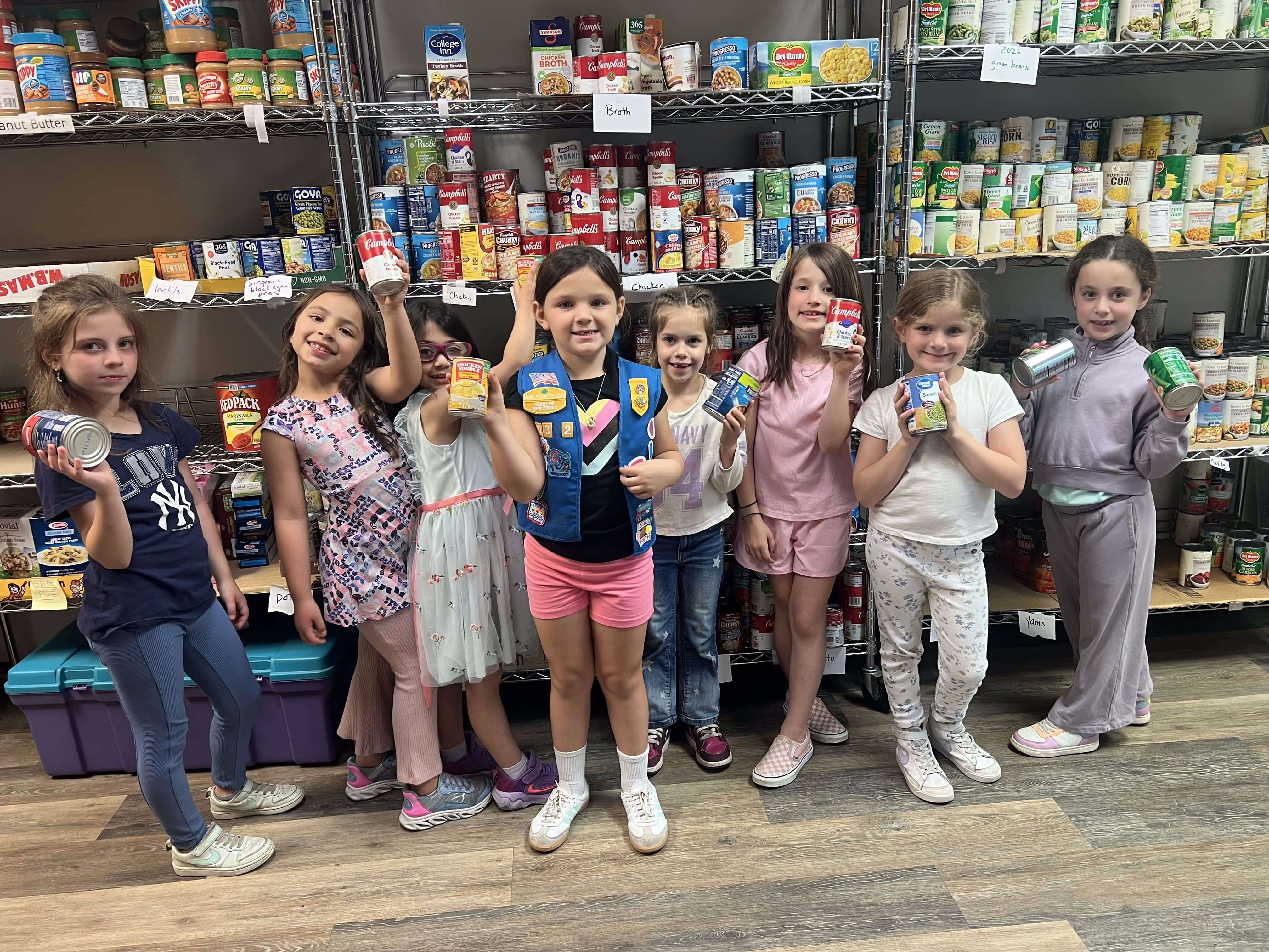 Children volunteering at Cranford Family Care