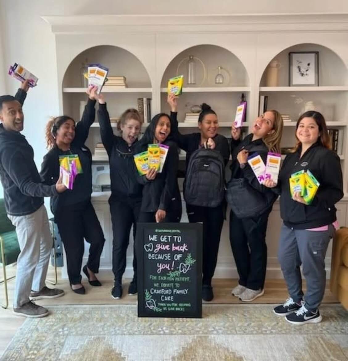 School supplies collected by a drive. School supplies collected by a drive.